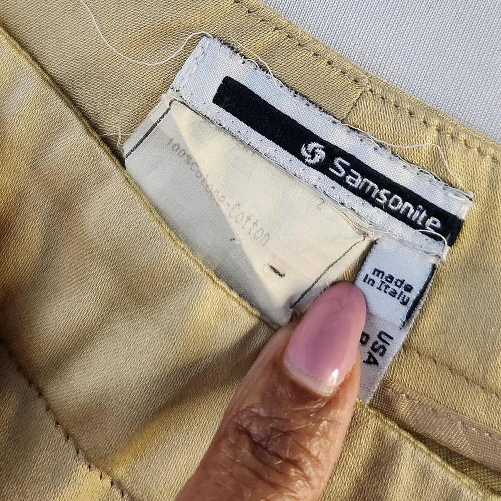 Vintage Beige Samsonite Trouser with Flared Bell Bottoms